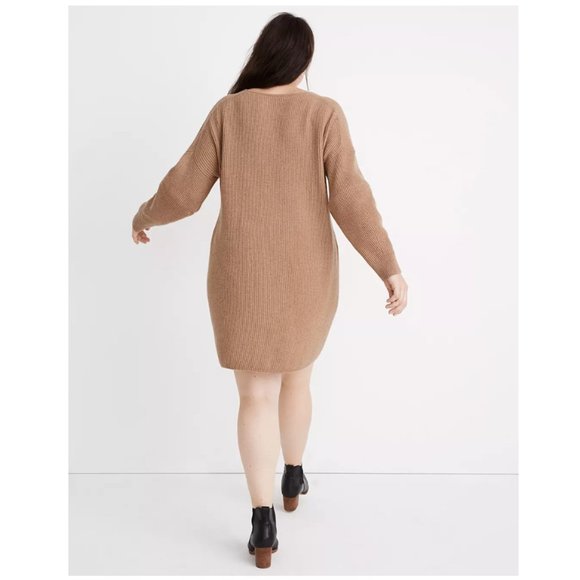 Madewell Camel Wool Blend Sweater Dress - Picture 3 of 10